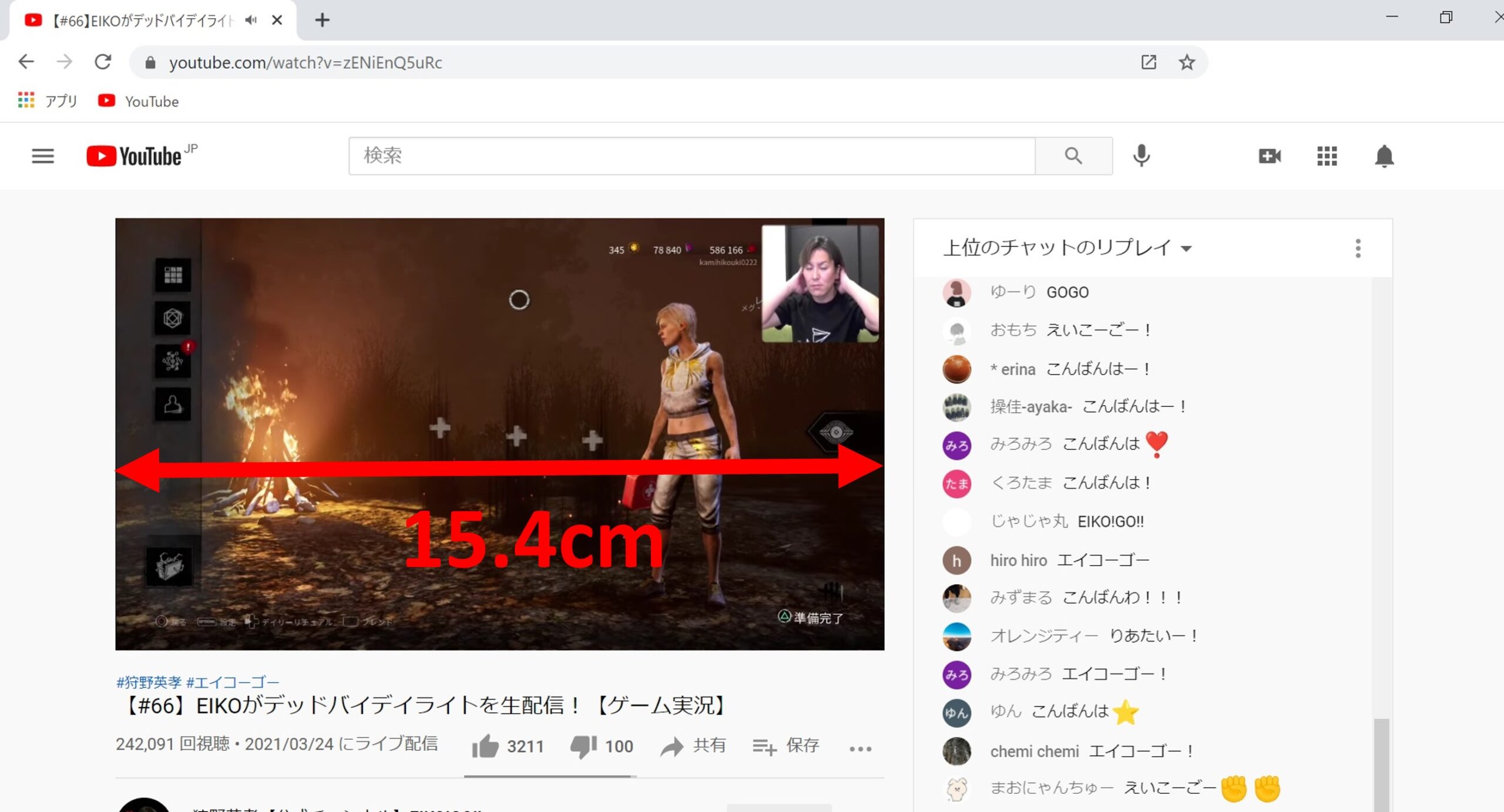 Pc Youtubeの配信を全画面でチャットつきで見る方法 コメント表示 のびたのセミリタイア