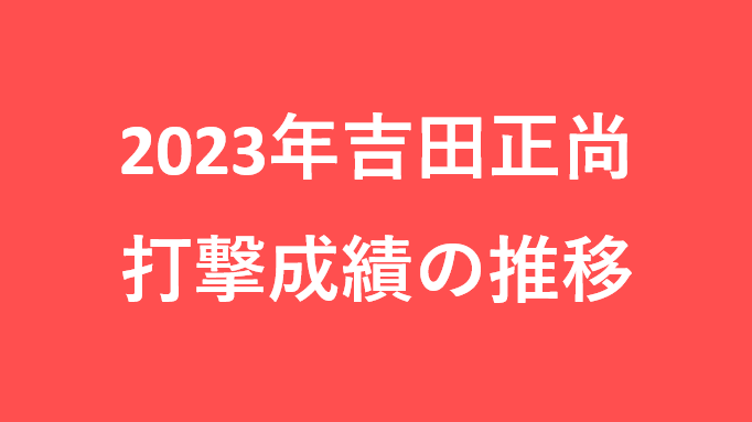 2023吉田正尚の打撃成績の推移